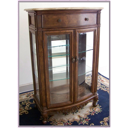 Glass cabinet (marble surface)