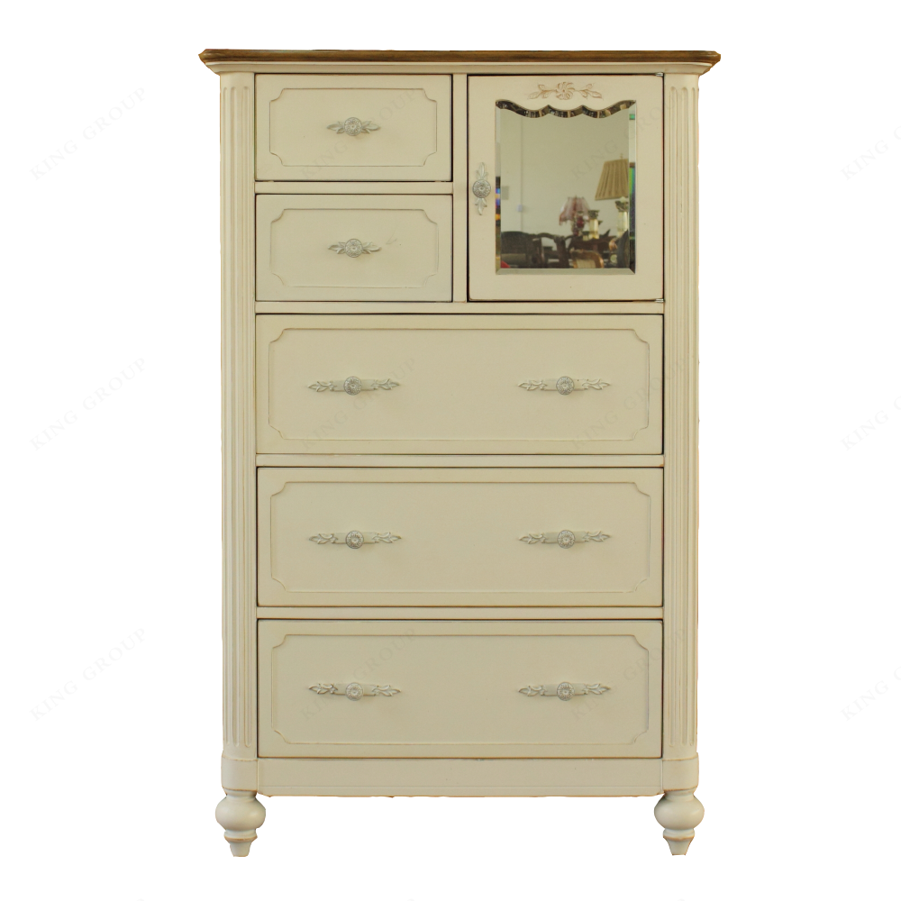 Romantic five-drawing high cabinet