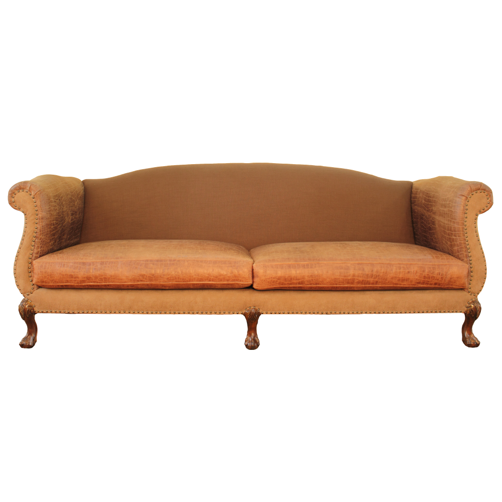 Three-seat sofa (front back and seat K0908 top layer leather)